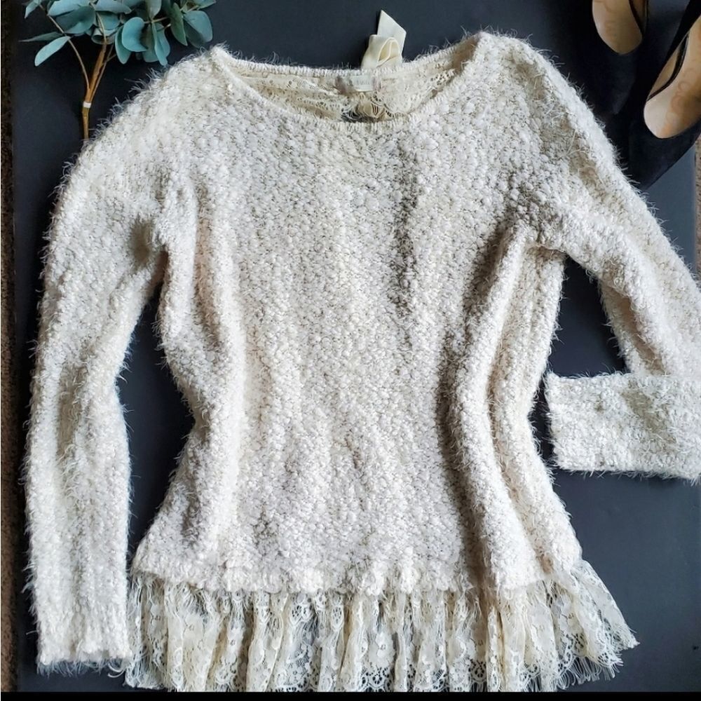 Altar'd State Cream Popcorn style Sweater